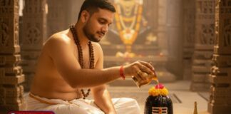 शिवलिंग पर जल अर्पण का शास्त्रीय महत्व: सही दिशा, सही विधि और पूर्ण नियम | जानिए पूरी जानकारी | 2YoDo विशेष Devotee offering water to Shivling with copper kalash | भक्त तांबे के कलश से शिवलिंग पर जल अर्पित करते हुए